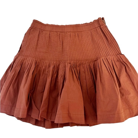 Anthropologie Dresses & Skirts - Anthropologie Brown Pleated Skater Tennis Bama Rush Skirt XS